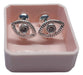 Wadaba 925 Silver Open Style Earrings with Turkish Eye and Cubic 6