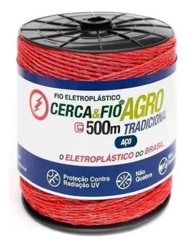 Fio Eletroplastico 500m Cerca Eletrica Rural Com 2 Rl 2