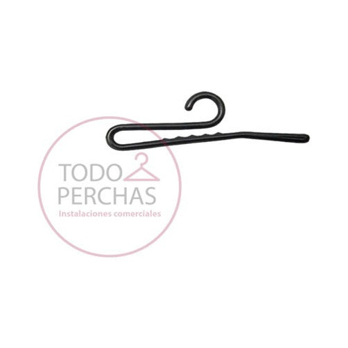 200 Perchas De Plastico Negro Para Medias 2