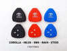 Silicone Key Cover Case for Toyota Hilux - Etios 3 Buttons 2