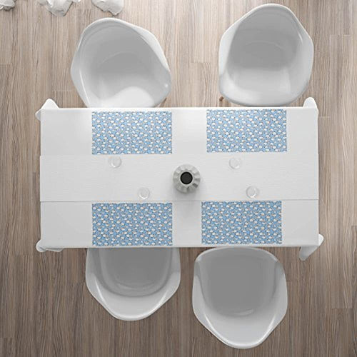 Lunarable Cute Place Mats Conjunto De 4 White Sheep En Estil 1