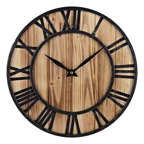 Red Oak Vintage Rustic Wall Clock - 16 inches 0