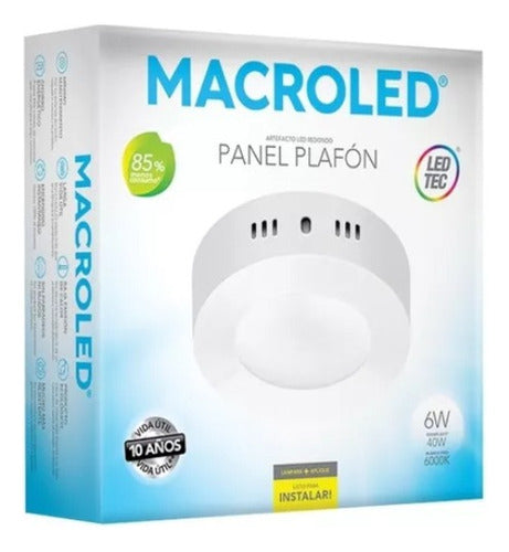 Macroled Plafón Redondo 6W Blanco 6000K 540lm 0