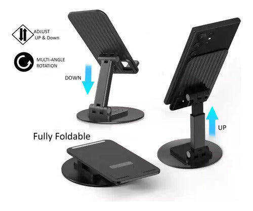 Foldable Rotating Extendable Table Cellphone Support Stand 4