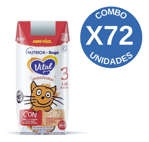 Nutrilon Pack X72 Brick Leche Líquida Vital 3 De 200ml- 12 A 24 Meses 1