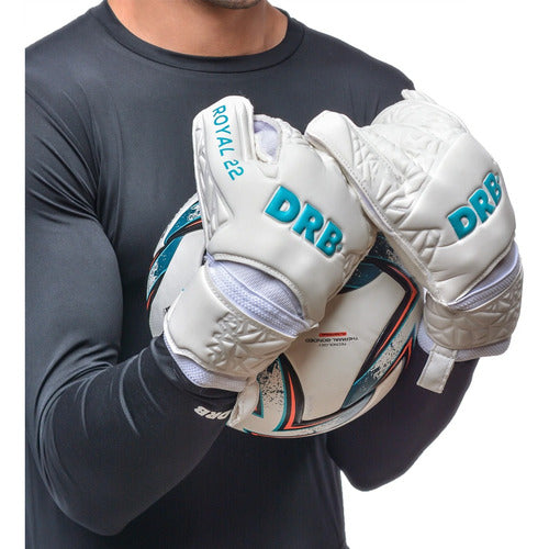 DRB Royal 23 Professional Adult Goalkeeper Gloves with Finger Safe 3