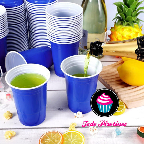 35 Blue Imported American Plastic Cups 400ml 3