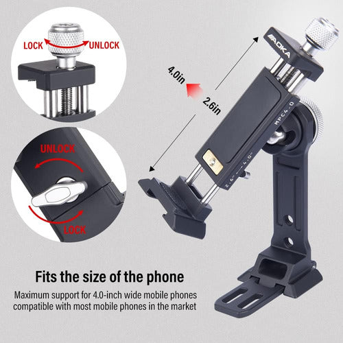 Aoka Mpc40 Soporte Para Trípode Del Teléfono Celular, Montaj 1