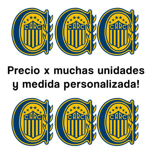 Inda.stickers Parches Termoadhesivos Rosario Central Escudo Fútbol Aplique 0