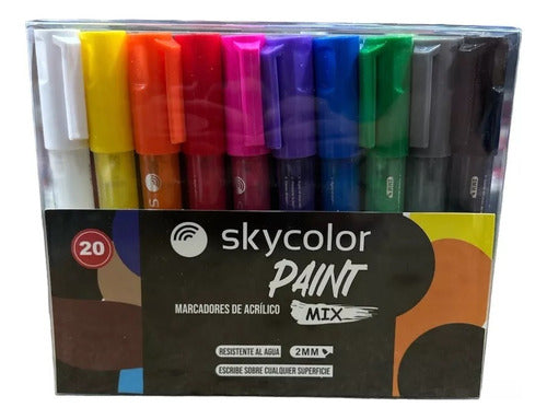 Marcadores Acrílico Skycolor Paint Posta 2mm X10 Clasico 1