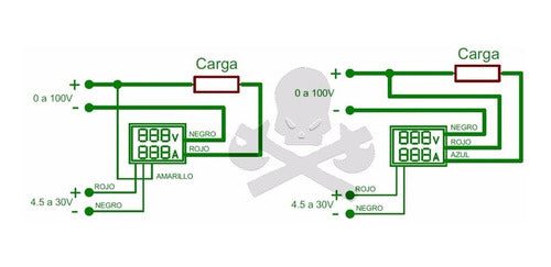 PCBready Voltimetro Amperimetro Digital 100V DC 10 A VCC A0135 5