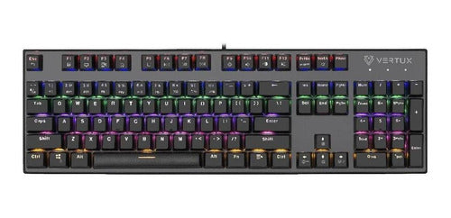 Teclado Tactical Mecan Led Gaming Vertux - Mosca 0