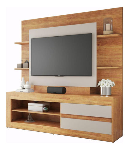 Rack Tv Modular Living Hasta Led 55 Estantes 100% Mdp 0