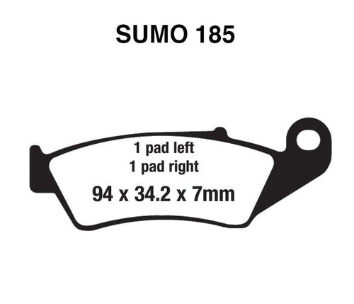 Sumo 185/131 Pastillas Freno D+t Suzuki Drz 400 (2000-2007) 2