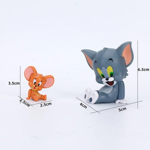 Tomy Tom Y Jerry Gato Y Ratón Mini Figuras Animé Muñecos Juguete 6