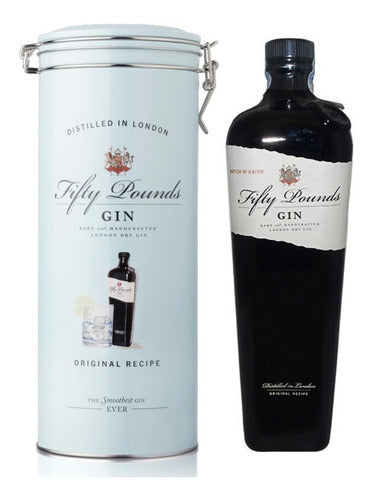 Gin Fifty Pounds 700 Ml En Lata Original Recipe Celeste 0