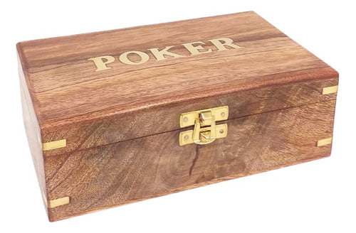 Juego De Póker En Caja De Madera 0