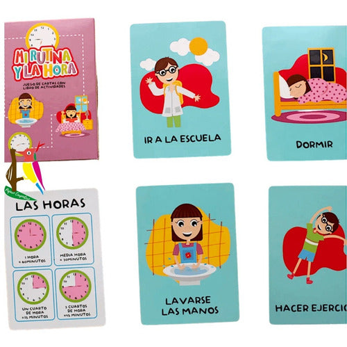 Juego Cartas Mi Rutina Y La Hora C/libro Actividades Niños 1