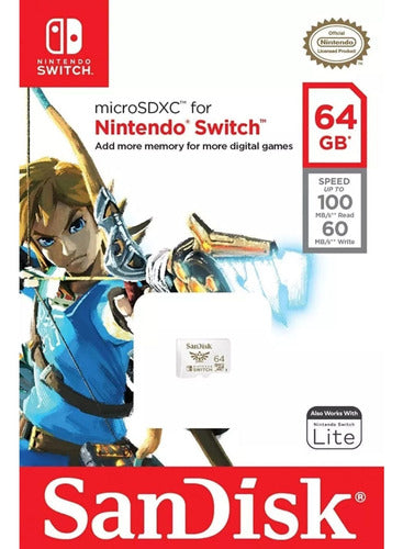 SanDisk Micro SD 64GB Official Nintendo Switch Memory Card 1