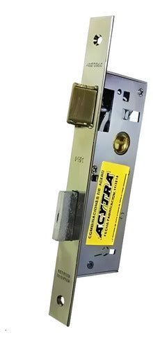 Acytra Narrow Box Lock for Aluminum Door Nickel Plated 9101 0