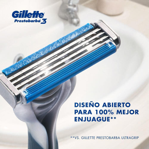 Packx2máquina De Afeitar Desechable 4u Gillette Prestobarba3 1