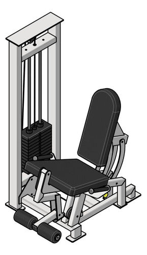 Plano Para Fabricar Maquina De Gym.sillon Cuadriceps Arsenal 0