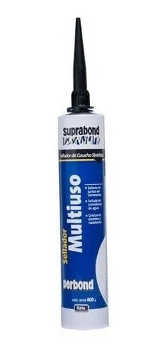 Suprabond Sellador Multiuso Perbond En Cartucho De 400ml Gris 0