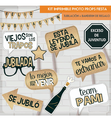 Plus Imprimibles Imprimible Photo Prop Carteles Divertidas Jubilacion Glitter 2