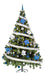 Christmas Tree Tronador Luxury 1.50m + Kit 40 Deco Blue Silver 0