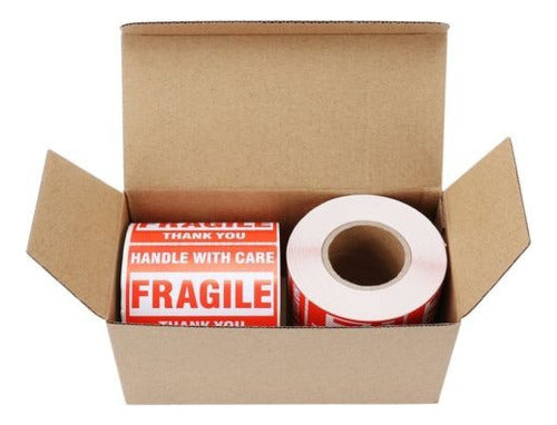 12 Rolls 500/roll 2 X 3 Fragile Handling Stickers 2