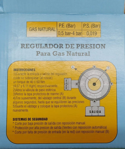 Approved Canplast Natural Gas Regulator 10 M³ with Flexible Hose 1