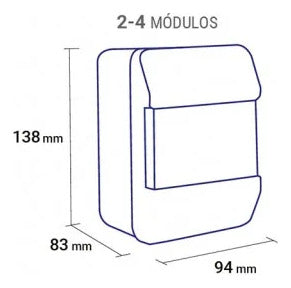 Star Box Caja P/termica Pvc Ext. 2-4 Mod - 902 Trefi 2