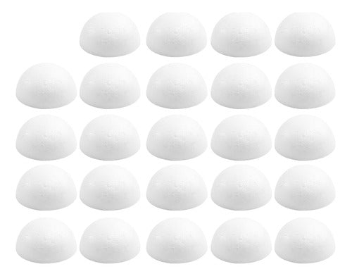 Crafjie White Foam Balls 7.62 cm for Christmas Decoration 0