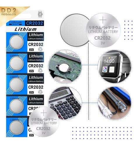 Lithium CR2032 X5U Lithium 3V Battery Pack for Scales and Calculators 1