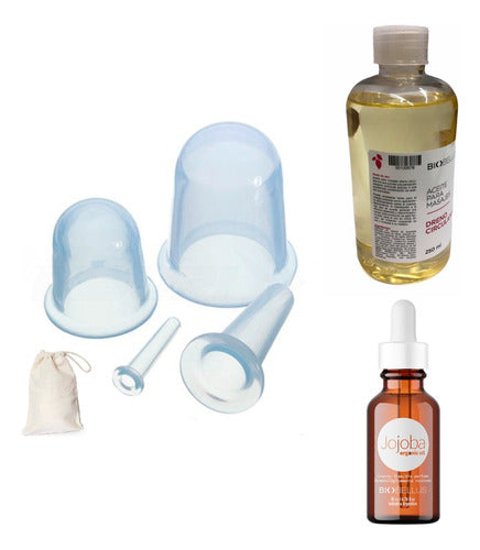 MBURI SPORT Set Ventosas Silicona + Aceites Corporal Facial Tratamiento 0