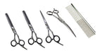 ZEAT Kit 4 Canine Scissors: Straight, Thinning, Curved & Comb 0