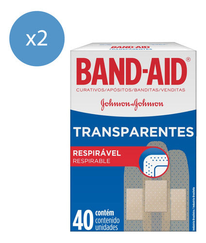 Band-Aid Transparent Adhesive Bandages Pack of 40 0