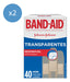 Band-Aid Transparent Adhesive Bandages Pack of 40 0