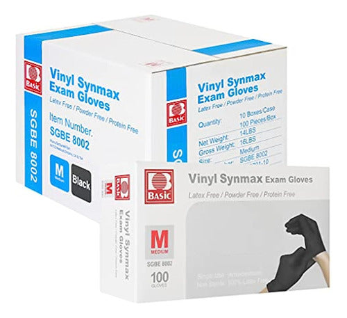 INTCO Medical Synmax Disposable Vinyl Examination Gloves, 1000 0