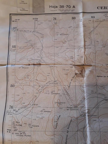 Antigua Carta Del Instituto Geográfico Militar De Neuquen 1