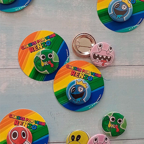 Rainbow Friends Mini Pins 32mm x 30 + Card Set 1