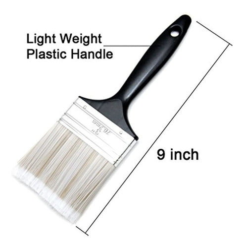 Hometeq 2 Pack 3 Inch Paint Brushes Latex O Pinturas A Base 1