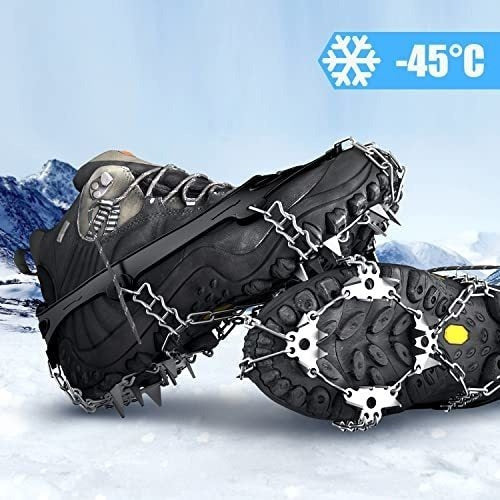 Crampones Para Botas De Nieve, 24 Puntas. Talla Xl - Negro. 3