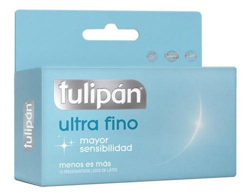 Tulipán Ultra Thin Latex Condoms Lubricated x12 1
