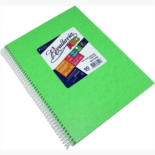 Rivadavia Cuaderno Abc Rayado 60 Hojas Espiral Verde Manzana 0