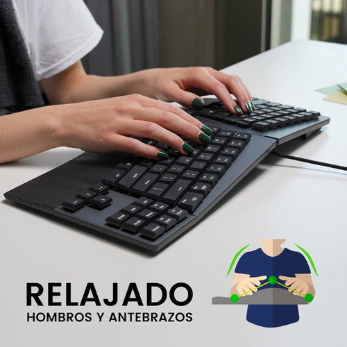 Teclado Ergonómico Usb Perixx 335 Multimedia Sp - Tecnoboxu 4