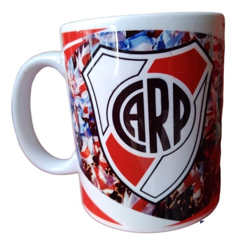 EL RINCONCITO BANDERAS Y MÁS Taza River Plate Argentino, Hacemos Todos Los Equipos 0