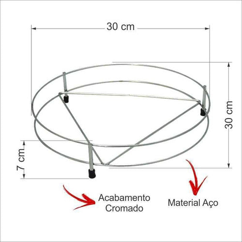 2 Suporte Botijao Gas Planta Flor Cromado 1