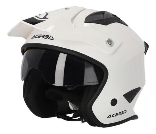 Acerbis Casco Moto Abierto Jet Aria Blanco - Cafe Race 5