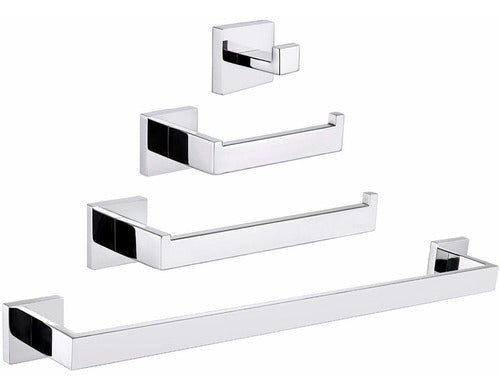 Suyar Bathroom Hardware Set 4 Pieces, Polished Chrome 0